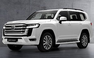 White Toyota Land Cruiser 300 Series SUV Studio Shot HD wallpaper