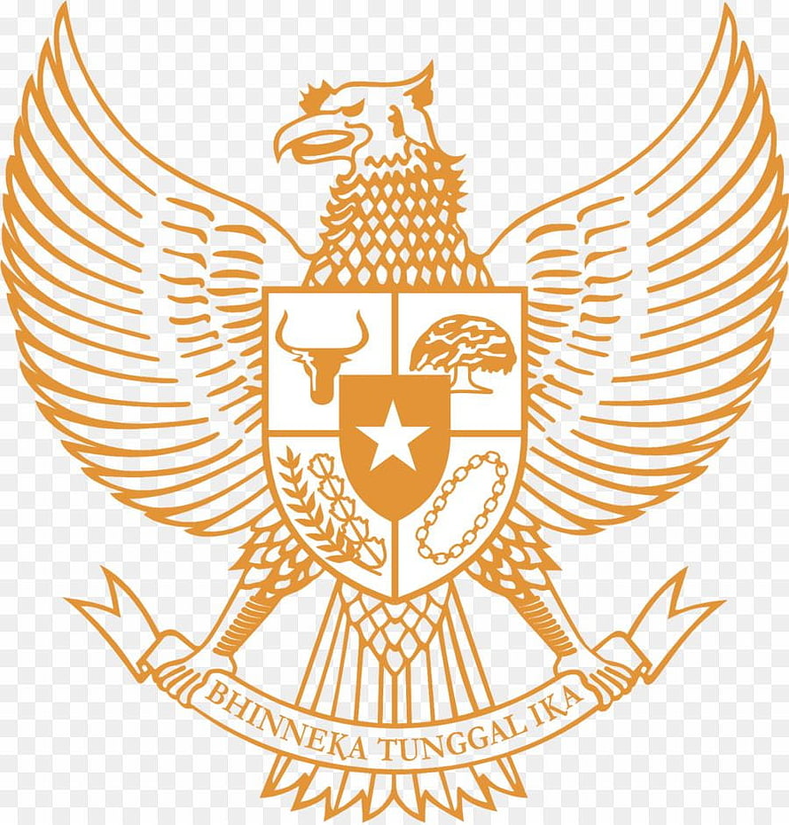 Golden Garuda Pancasila Emblem of Indonesia Vector Illustration HD phone wallpaper