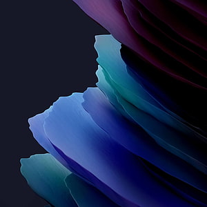 Samsung Galaxy Tab A7 Abstract Gradient Wallpaper with Flowing Blue and Purple Layers HD phone wallpaper