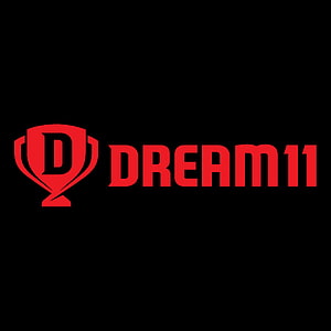 Dream11 Official Brand Logo With Red Trophy Icon On Black Background HD phone wallpaper