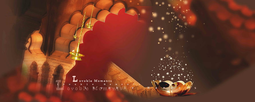 Elegant Indian Wedding Arch with Hanging Lanterns and Glowing Diya HD wallpaper