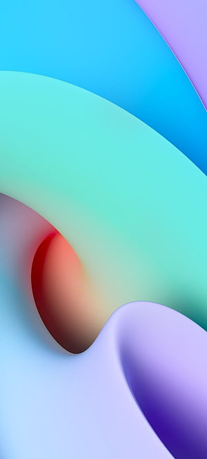 Abstract 3D Gradient Waves Wallpaper With Smooth Colorful Curves HD phone wallpaper