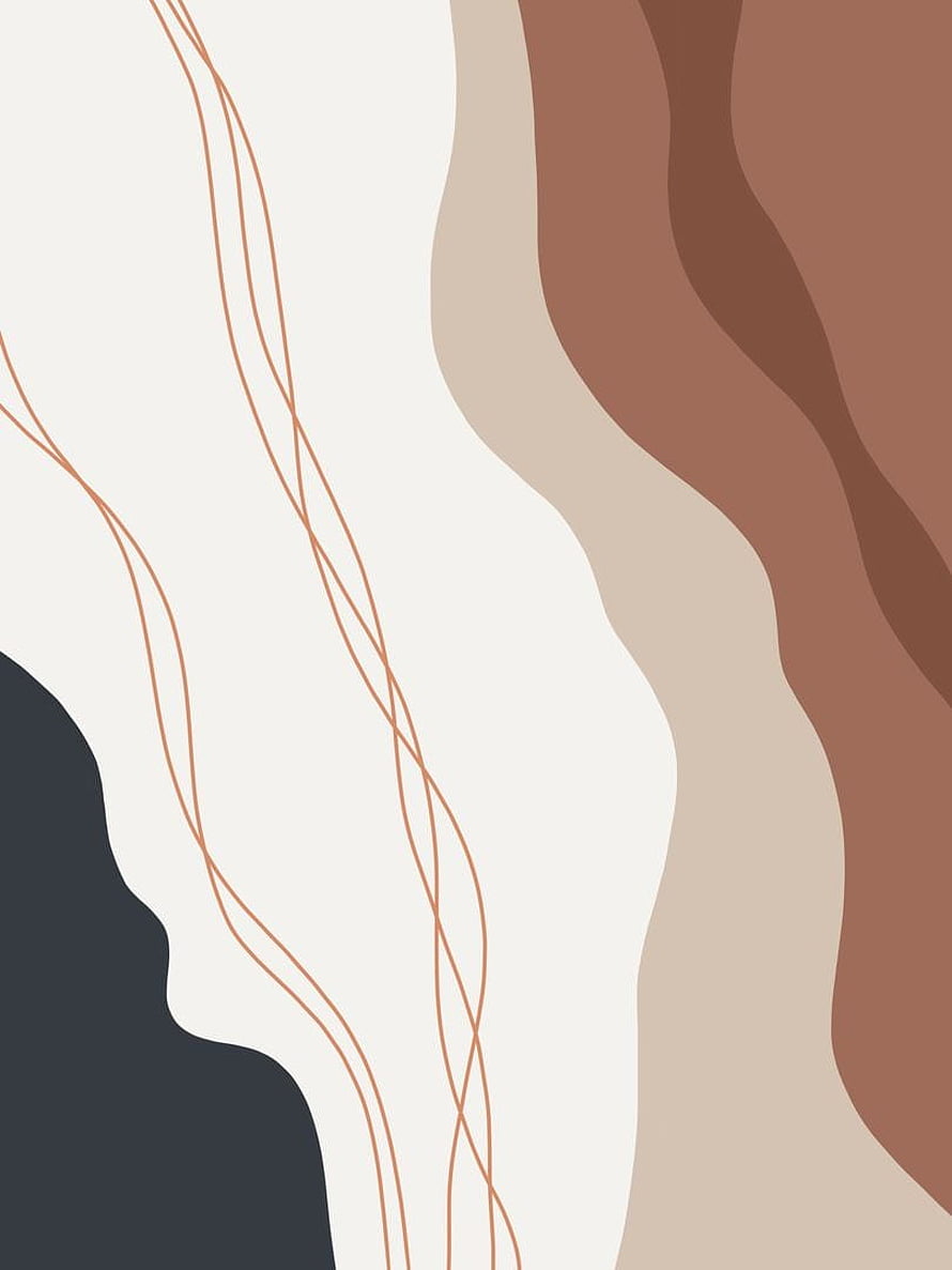 Minimalist Abstract Art with Earthy Tones and Flowing Lines HD phone wallpaper