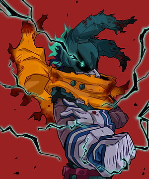 Inosuke Hashibira Demon Slayer Anime Character Breaking Through Wall Art HD phone wallpaper