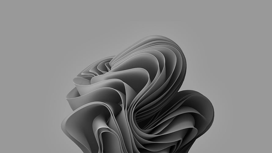 Abstract 3D Render of Smooth Grey Curved Ribbons and Flowing Organic Shapes HD wallpaper
