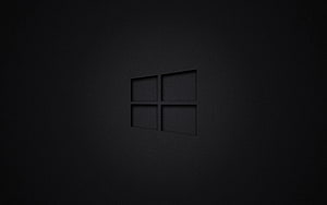 Minimalist Dark Windows 11 Logo Wallpaper HD wallpaper