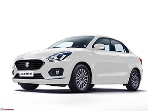 White Maruti Suzuki Dzire Sedan Studio Shot on Clean White Background HD wallpaper