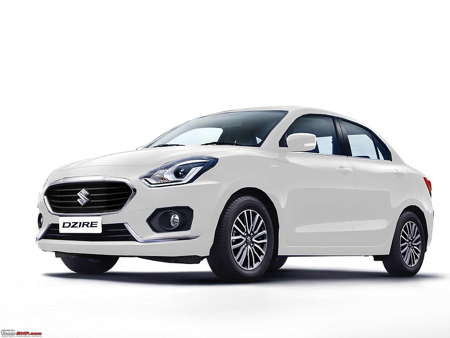 White Maruti Suzuki Dzire Sedan Studio Shot on Clean White Background HD wallpaper