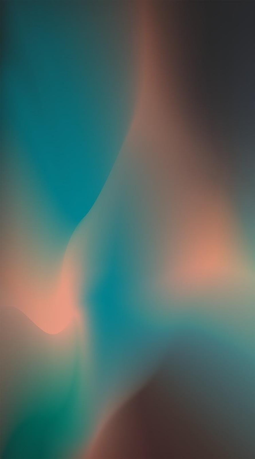 Abstract Gradient Wallpaper with Soft Teal and Peach Blurred Color Transitions HD phone wallpaper