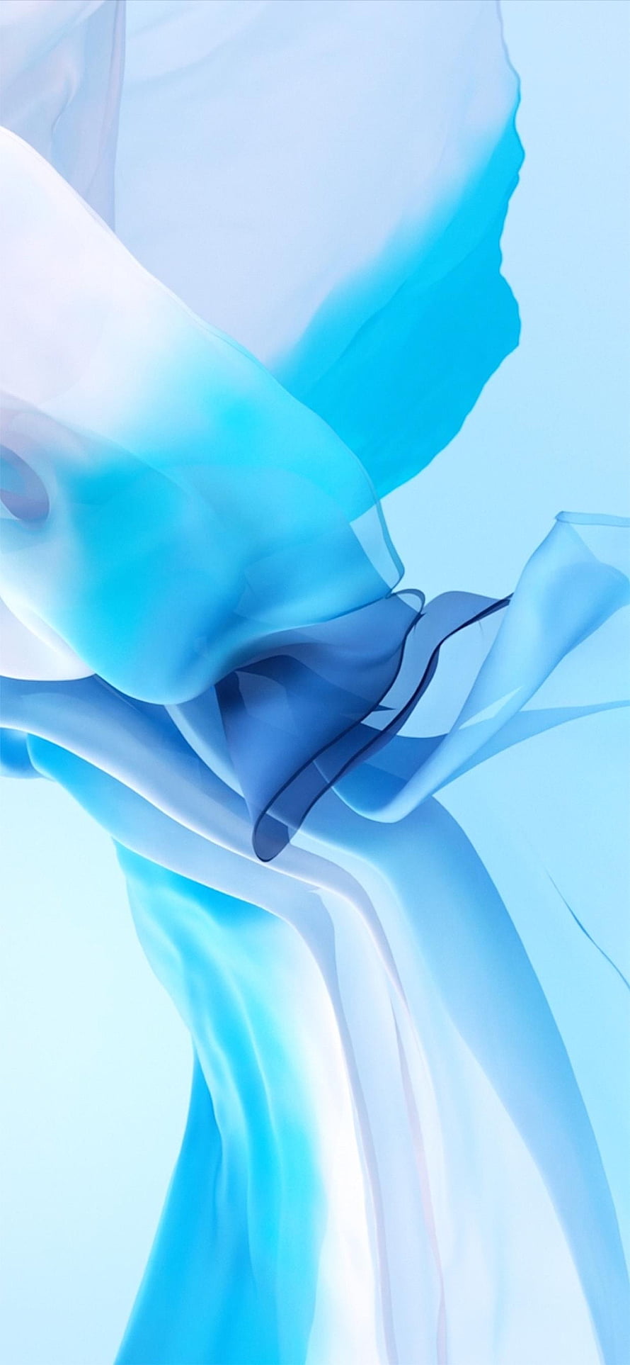 Abstract Blue and White Flowing Silk Fabric Texture HD phone wallpaper