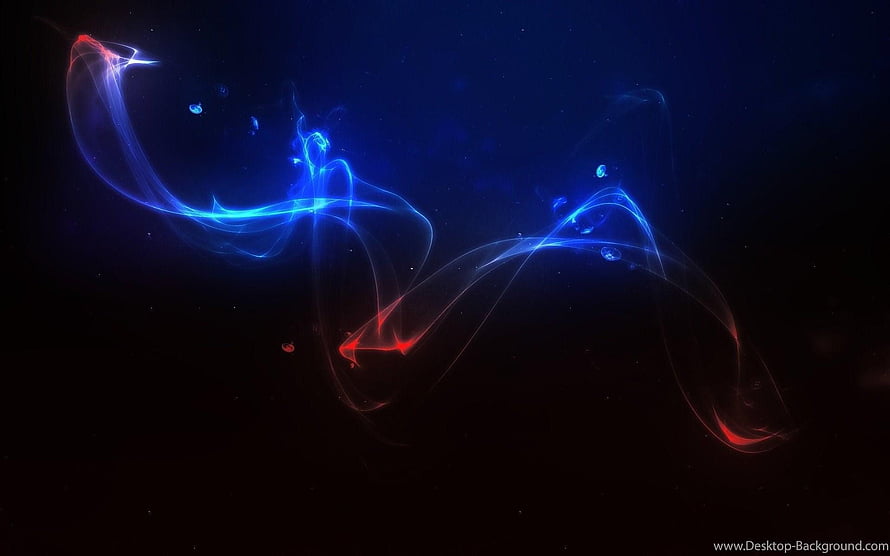 Abstract Laser Light Trails in Blue and Red on a Dark Background HD wallpaper