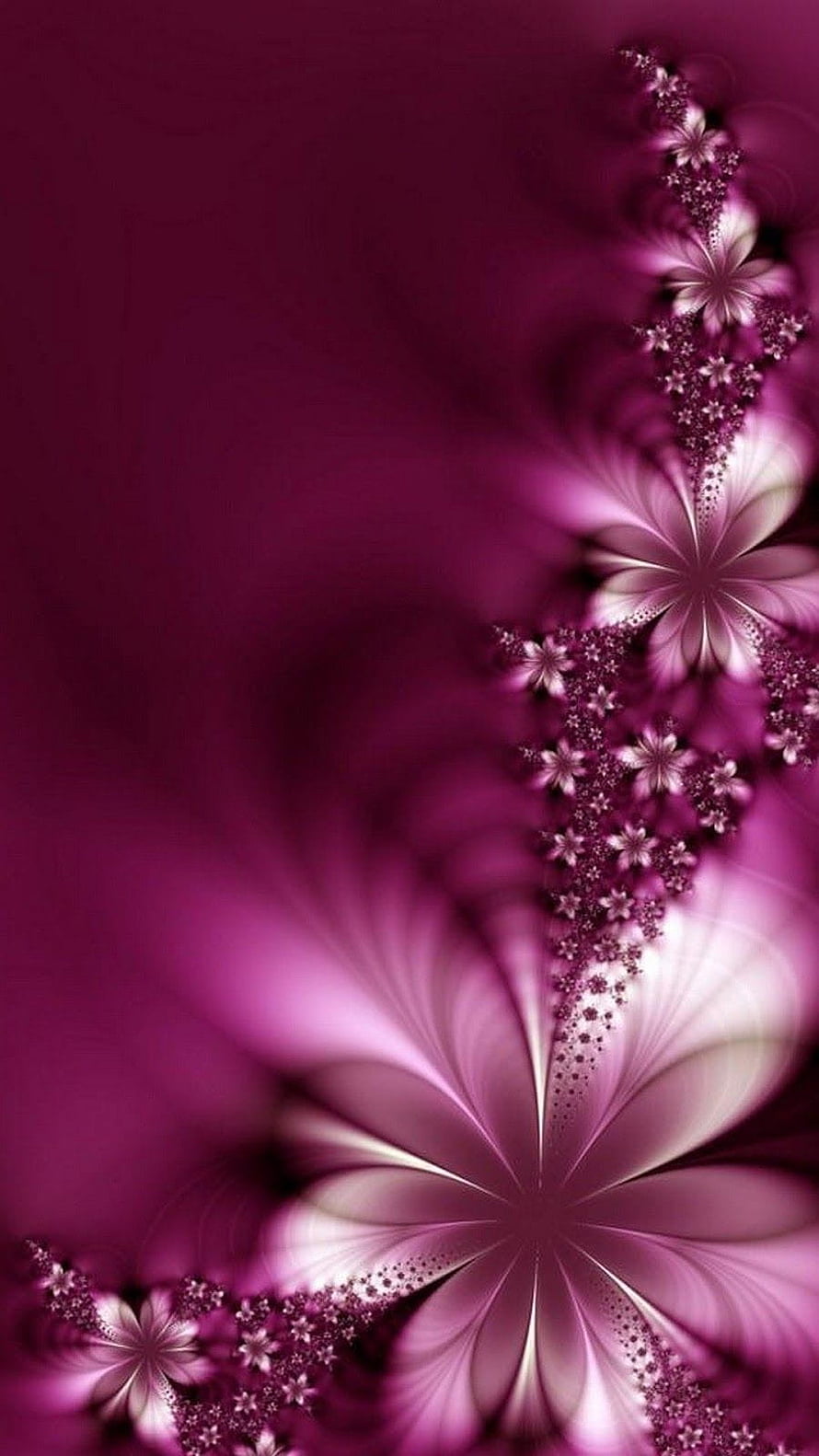 Abstract Purple Fractal Flower Spiral Digital Art Wallpaper HD phone wallpaper