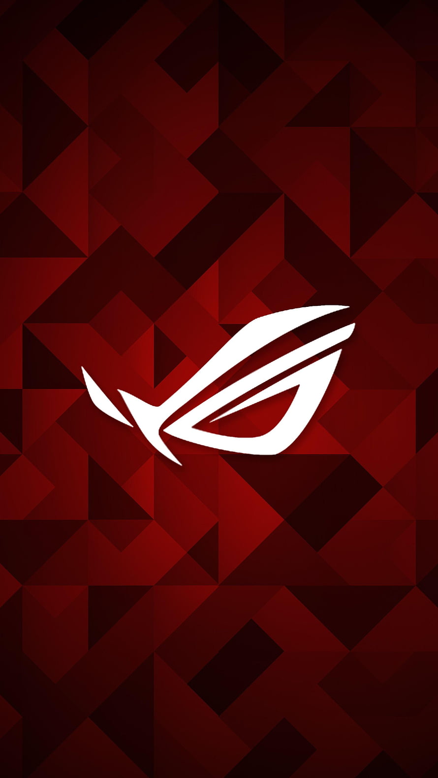 ASUS ROG Gaming Logo on Dark Red Geometric Pattern HD phone wallpaper