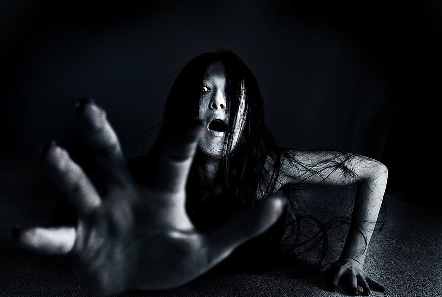 Terrifying Ghost Woman Reaching Forward in Dark Horror Scene, real scary ghost, #Scary HD wallpaper