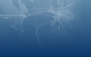 Blue World Map With Global Network Connections And Data Lines HD wallpaper