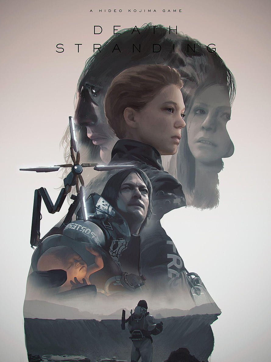 Death Stranding Key Art Featuring Sam Porter Bridges and Fragile Phone Device HD phone wallpaper