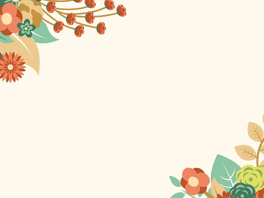 Autumn Floral Corner Frame with Warm Tones and Cream Background HD wallpaper