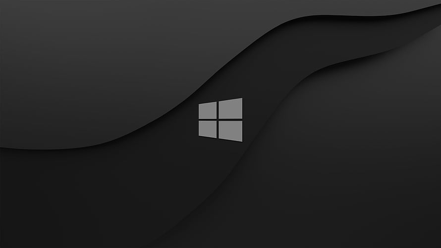 Windows 10 Black Minimalist Wave Desktop Background HD wallpaper