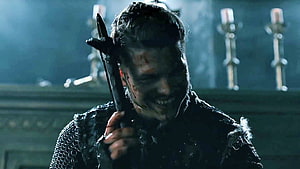 Ivar The Boneless in Dark Medieval Armor Holding a Dagger HD wallpaper