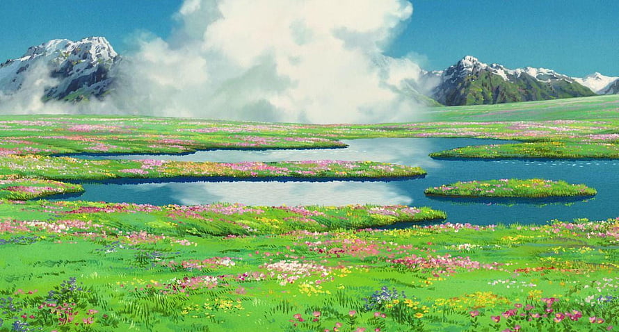 Spirited Away Valley of the Spirits Scenic Landscape Wallpaper HD wallpaper