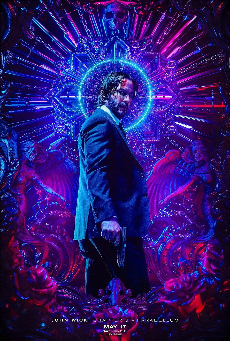 John Wick Chapter 3 Parabellum Neon Poster Keanu Reeves HD phone wallpaper