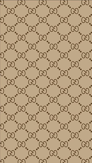 Gucci GG Monogram Canvas Pattern Wallpaper in Beige and Brown HD phone wallpaper