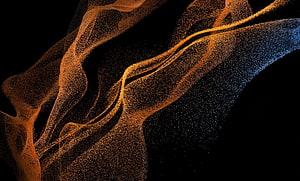 Abstract Orange and Blue Particle Wave Digital Art Wallpaper HD wallpaper