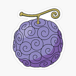 Gomu Gomu no Mi Devil Fruit from One Piece in Purple Cartoon Style HD phone wallpaper