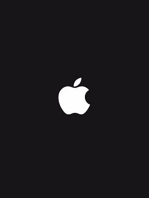 Minimalist Apple Logo on Black Background HD phone wallpaper