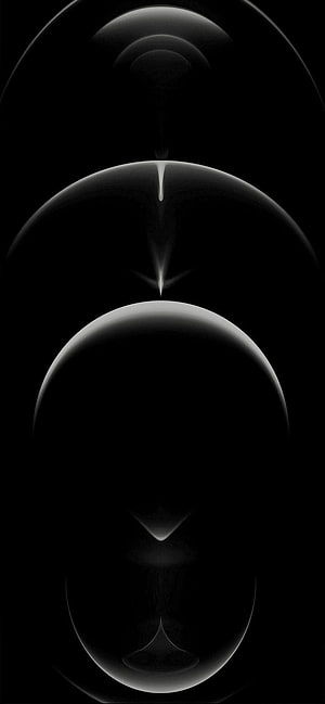 Abstract Black and White Geometric Spheres with Fluid Connections HD phone wallpaper