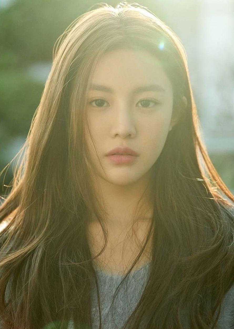 Portrait of Actress Hwang Bo Ram with Long Hair in Soft Sunlight HD phone wallpaper