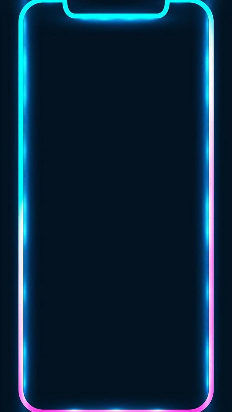 Neon Smartphone Outline Wallpaper With Blue And Pink Gradient Glow HD phone wallpaper