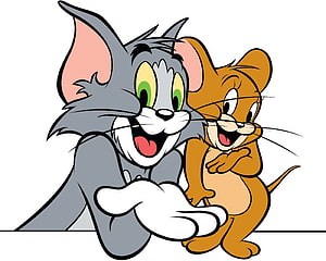 Tom and Jerry Classic Cartoon Characters Happy Friends Illustration HD wallpaper