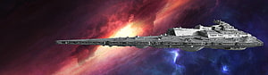 Star Wars Imperial Star Destroyer Cruiser Against Vibrant Cosmic Nebula HD wallpaper