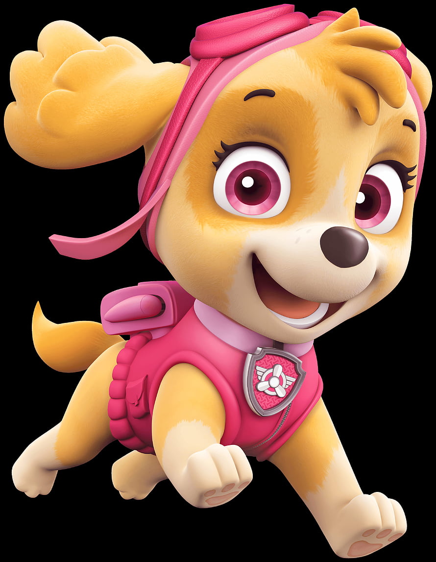 Skye from PAW Patrol in Pink Aviator Helmet and Vest HD phone wallpaper