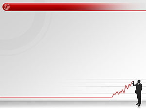 Minimalist Business Presentation Slide with Red Growth Chart and Executive Silhouette HD wallpaper