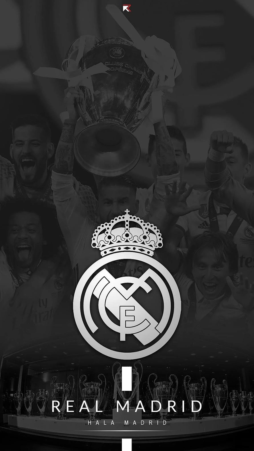 Real Madrid Champions League Trophy Celebration Wallpaper HD phone wallpaper