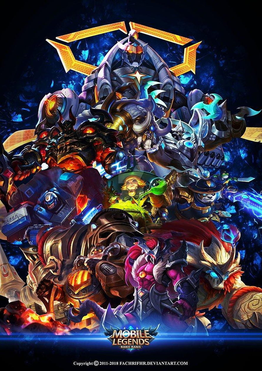 Mobile Legends Bang Bang Character Lineup Artwork HD phone wallpaper