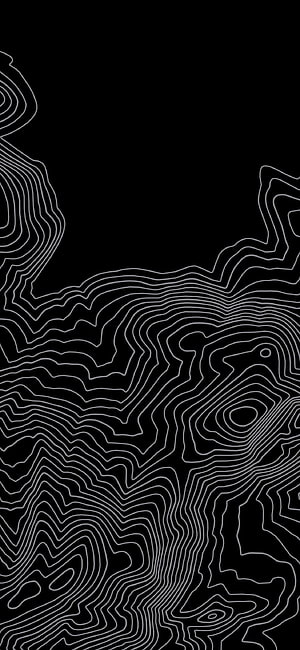 Minimalist Topographic Contour Lines on Black Background HD phone wallpaper
