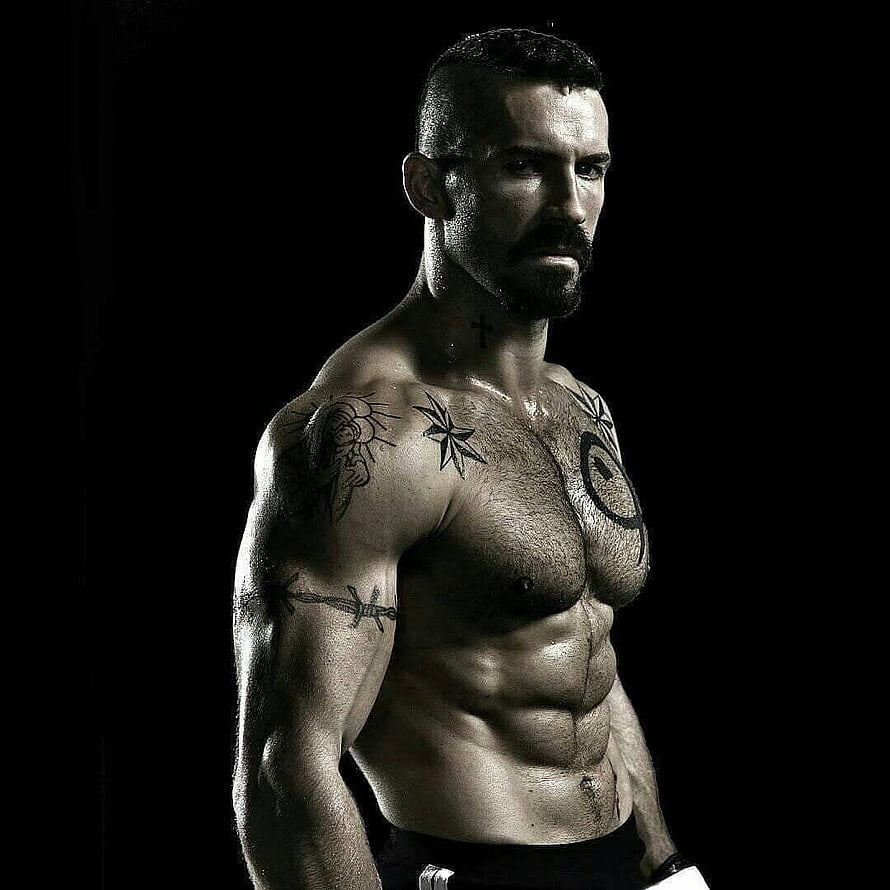Yuri Boyka from Undisputed 4 in a dramatic black and white portrait HD phone wallpaper