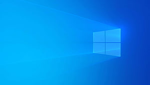 Windows 11 Default Blue Background with Light Rays and Window Logo HD wallpaper