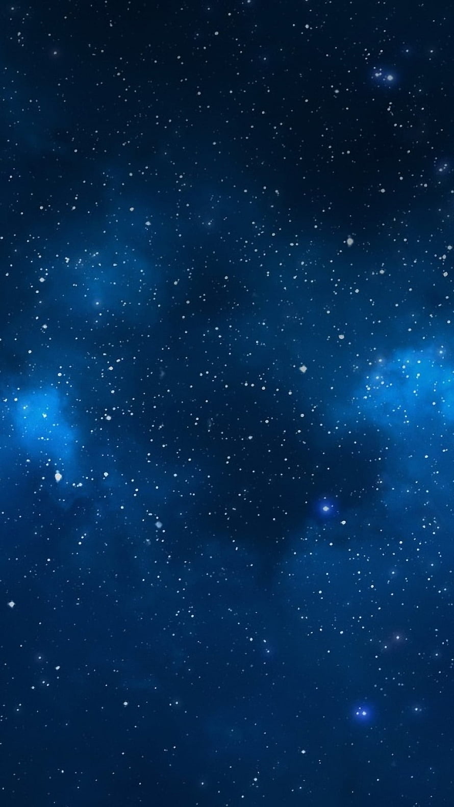 Deep Blue Starry Night Sky With Glowing Nebula Clouds And Distant Stars HD phone wallpaper
