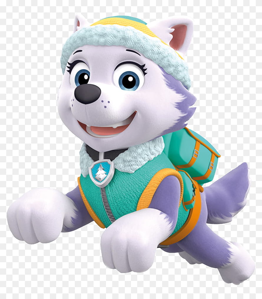 Everest from Paw Patrol Running in Winter Gear HD phone wallpaper