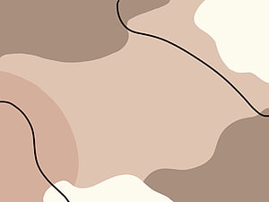 Abstract Minimalist Beige and Brown Organic Shapes with Black Lines HD wallpaper