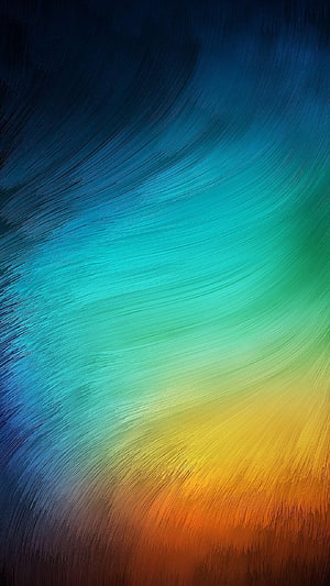 Vibrant Abstract Gradient with Flowing Brushstroke Texture in Blue Green and Orange Tones HD phone wallpaper