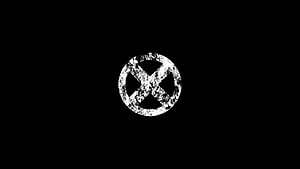 X-Men Grunge Logo Wallpaper - White Distressed Emblem on Black Background HD wallpaper