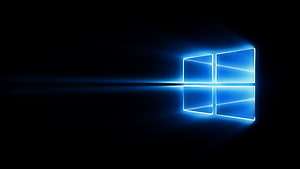 Windows 10 Default Blue Logo Wallpaper with Reflection HD wallpaper