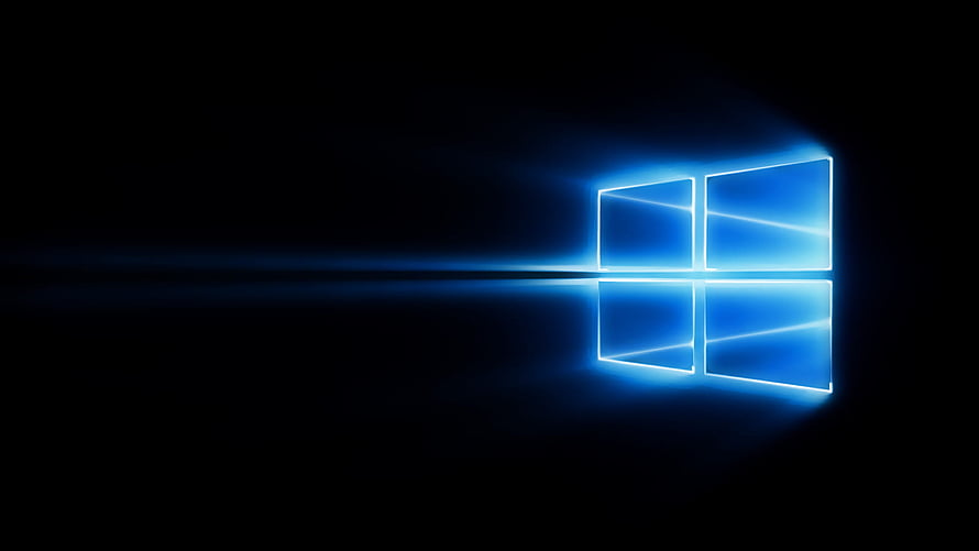 Windows 10 Default Blue Logo Wallpaper with Reflection HD wallpaper