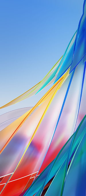 LG Velvet Stock Wallpaper with Vibrant Abstract Ribbons and Soft Gradient Sky HD phone wallpaper