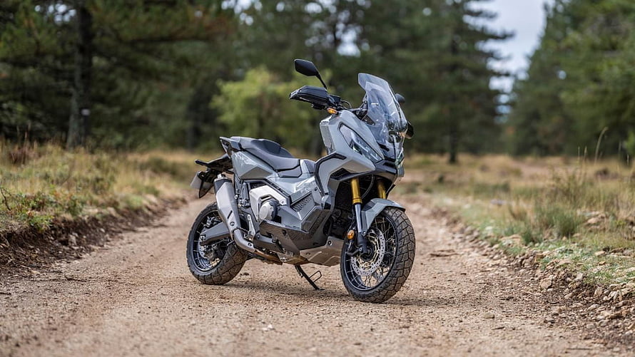 2021 Honda X-ADV Adventure Motorcycle Parked on Forest Dirt Trail HD wallpaper